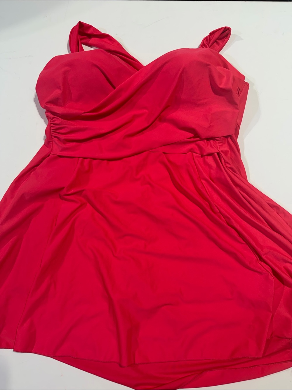 Women’s Red/pink Swim Dress with Supportive Bust